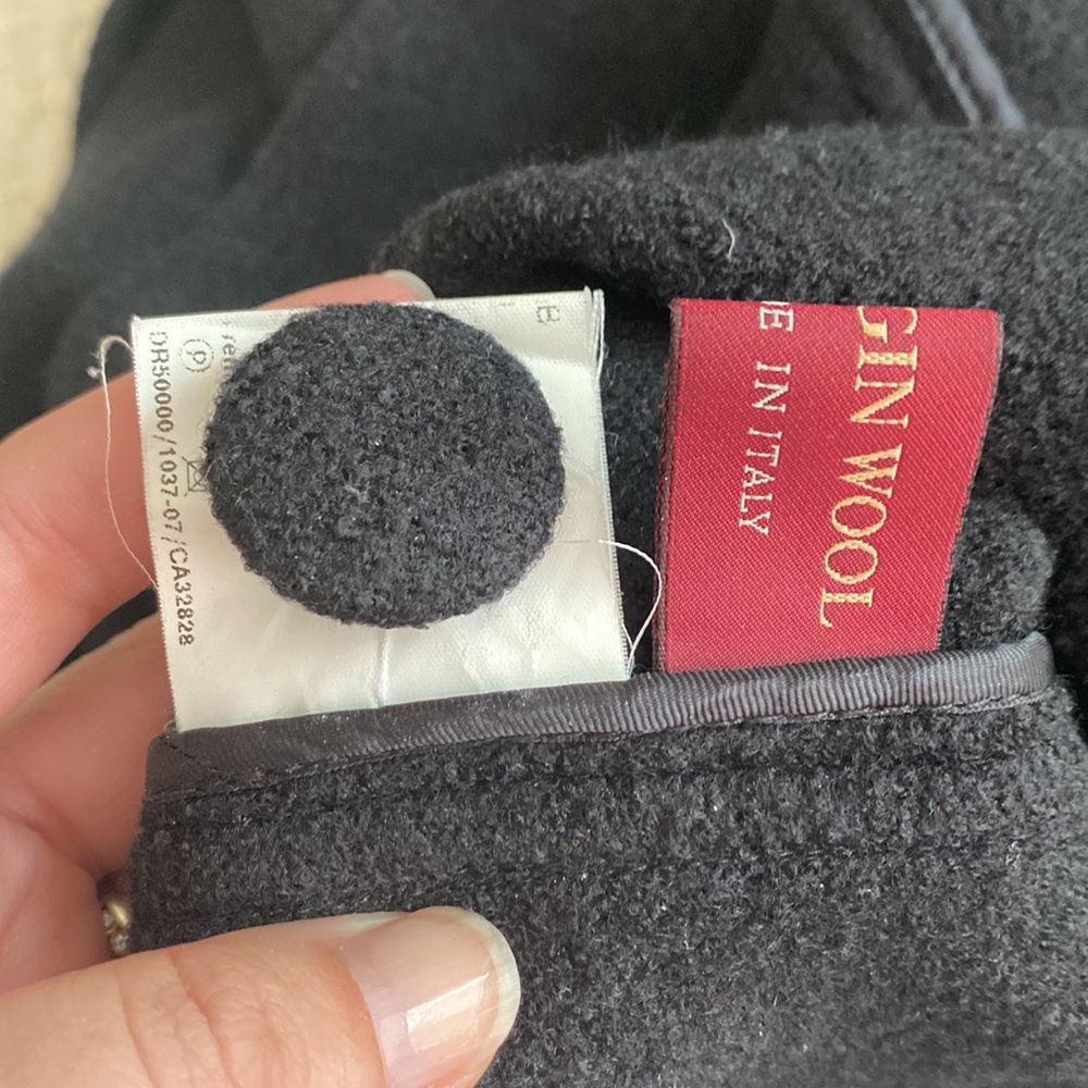 Italian pure virgin wool double breasted cape coat - Picture 9 of 10